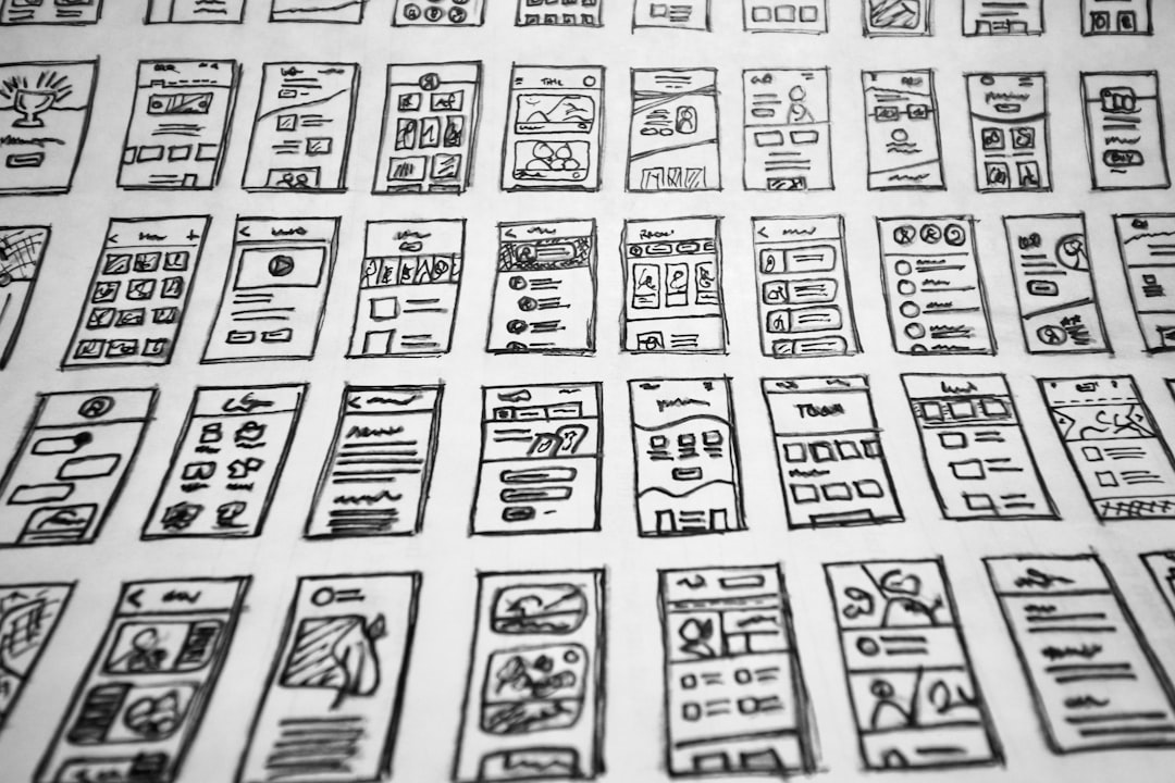 why-choose-us A whole slew of hand-drawn website layouts in black and white.